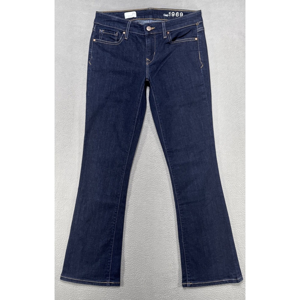 Gap 1969 Jeans Sexy Boot Womens Sz 27 Preppy Stretch Dark Wash Denim Y2K Capsule